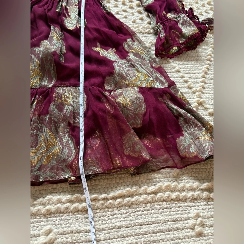 Hemant & Nandita floral shimmer dress size S - Picture 4 of 16